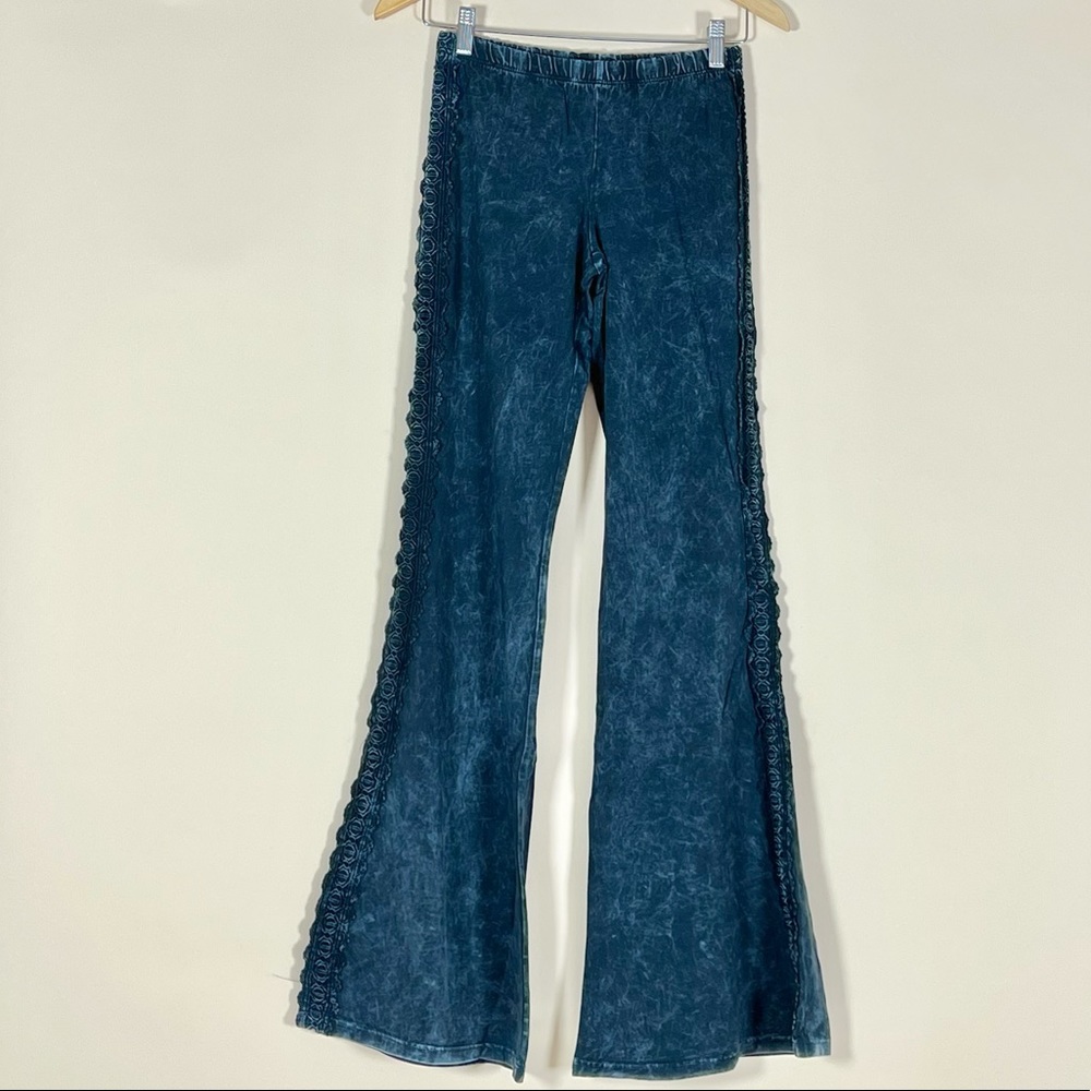 Mineral Washed Bell Bottom Pants